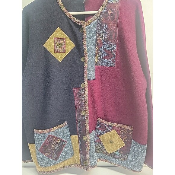 Koret Sweaters - Koret Multicolored Button Front Wool Cardigan Sweater Womens L